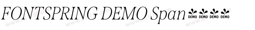 FONTSPRING DEMO Span字体转换